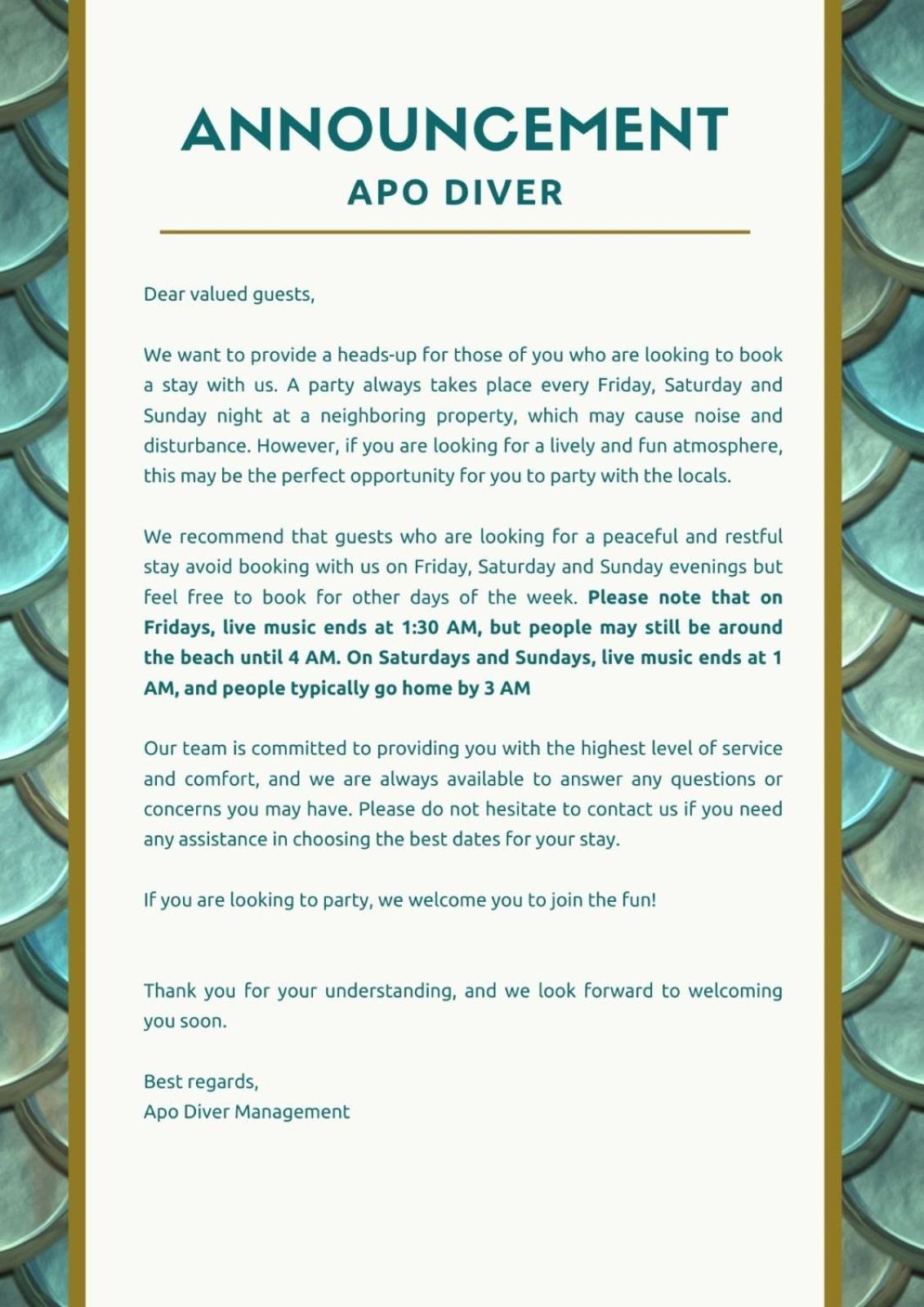 Apo Diver Beach Resort サンフアン エクステリア 写真